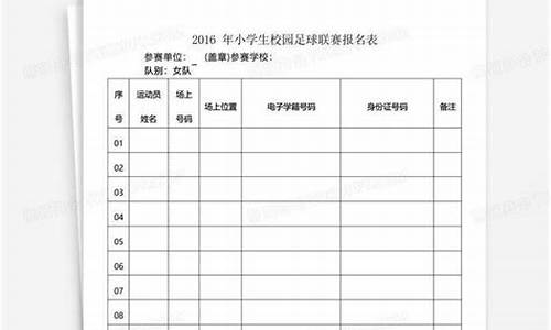 足球比赛报名表模板怎么写_足球比赛报名表模板怎么写的